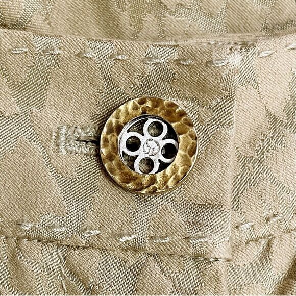 St. John Sport Tan Jacquard Pants Size 2 Textured Straight Leg Animal Print VTG - Picture 8 of 11
